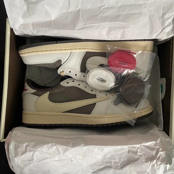 Men's Cream and BrownSneakers Size 11